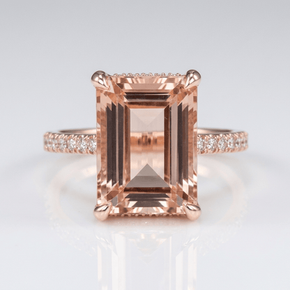 Ring Roségold Morganit Pave von Rose & Oliver mit funkelnden Details und elegantem Finish