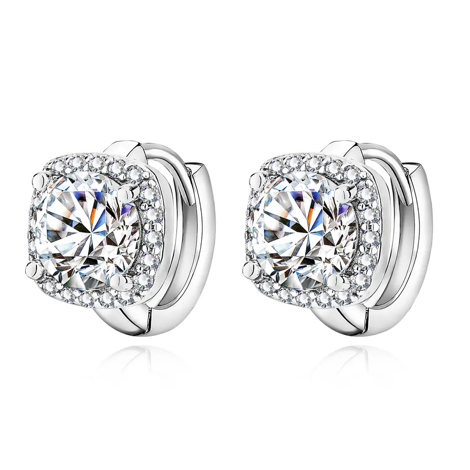 Brincos quadrados dourados Nadine da Rose & Oliver, acessórios elegantes de argola em formato quadrado para orelhas.