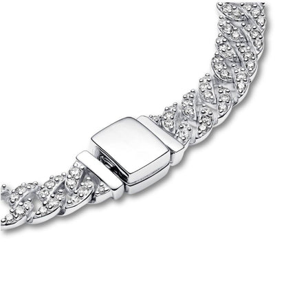 Pulseira cubana pave em ouro da Rose & Oliver com acabamento brilhante e detalhes elegantes.