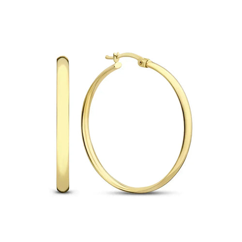 Pendientes dorados Serane™ de Rose & Oliver con diseño elegante en formato de argollas.