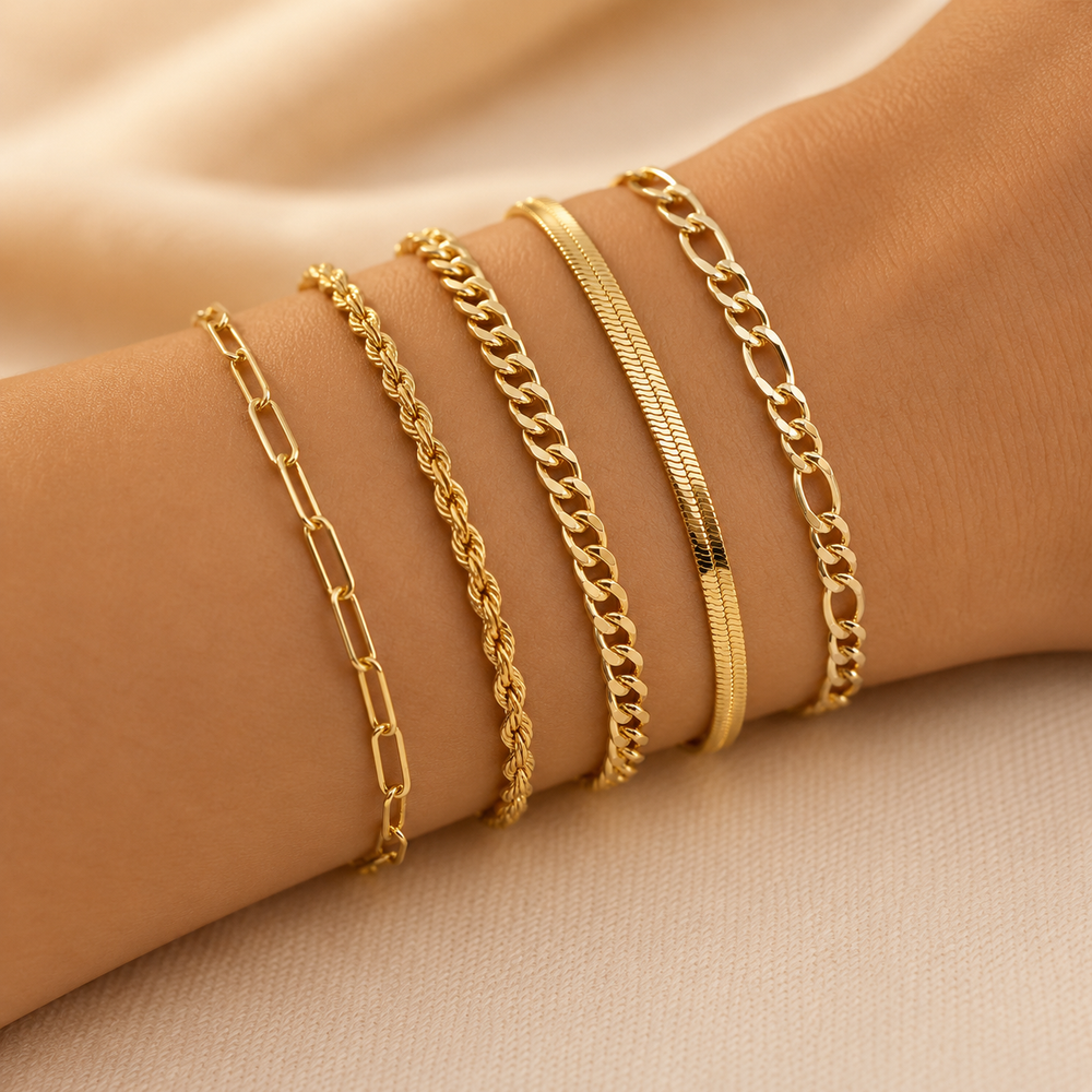 Ellis™ | Goldarmband-Set