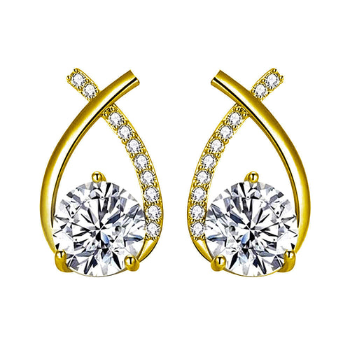 Aretes femeninos dorados Arielle™ de Rose & Oliver con diseño elegante en oro, detalles refinados visibles en la imagen