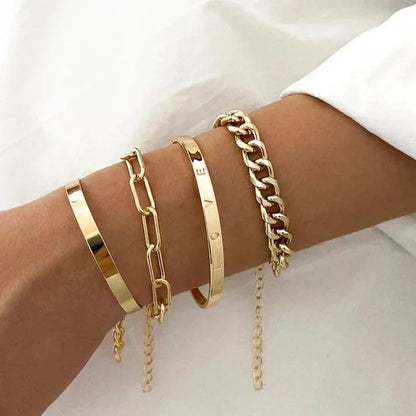 Set de pulseras Elan Mercer en oro blanco, de Rose & Oliver, mostrando detalles elegantes y acabado sofisticado.
